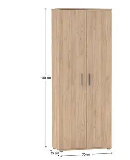 KONDELA Servo Typ 1 dvojdverová policová skriňa dub artisan