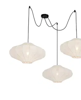 Inteligentné závesné svietidlo biele 50 cm 3-svetlá vrátane 3 Wifi G95 - Plu
