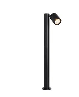 Stojaca vonkajšia lampa čierna 80 cm AR70 nastaviteľná IP44 - Solo