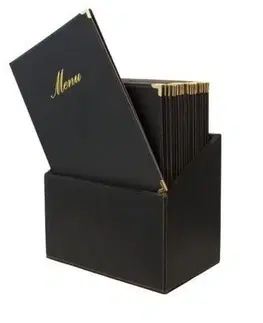 SECURIT Box s jedálnymi lístkami CLASSIC, čierna (20 ks)