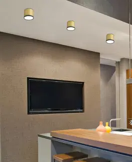 LED stropná trubicová lampa 9W zlatá 8,8x7,5cm