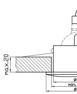 Stropné svietidlo Sh-08 Nm/Ch Mr16 Matný nikel/chróm Herm. IP65