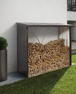 Biohort Drevník BIOHORT Woodstock 157 x 102 x 199 cm (sivý kremeň metalíza)