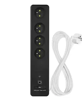  Chytrá predlžovačka GoSmart 4Z 2m Wi-Fi s vypínačom + USB-A + USB-C P1412SM