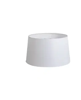 Ľanové tienidlo biele okrúhle šikmé 35/30/20