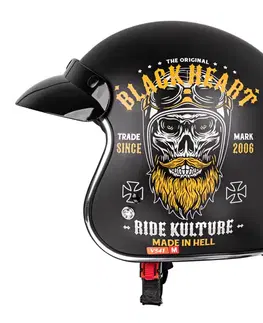 W-TEC Black Heart V541 Black Heart Skull, čierna lesk - S (55-56)