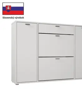 KONDELA Anabela botník (skrinka na topánky) biela