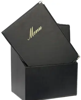 SECURIT Box s jedálnymi lístkami CLASSIC, čierna (20 ks)