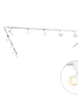 Inteligentný koľajnicový systém s 10 bodovými svetlami biely 1-fázový vrátane 10 Wifi GU10 50mm - Iconic Jeana