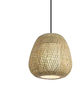 Japandi závesná lampa bambusová 30cm IP44 - Moana