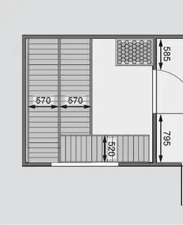 Vonkajšia fínska sauna s predsieňou 393 x 231 cm Dekorhome