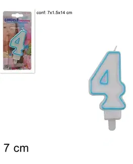 MAKRO - Sviečka tortová 4 modrá