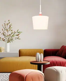 Závesná lampa biela do detskej izby 1xE27 Bebe