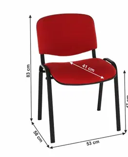 KONDELA Iso New konferenčná stolička červená
