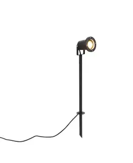 Nastaviteľný čierny reflektor vrátane 300 cm kábla a zástrčky IP65 - Basic