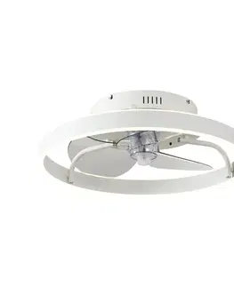 Stropný ventilátor biely 50 cm vrátane LED stmievateľný s diaľkovým ovládaním - Maddy