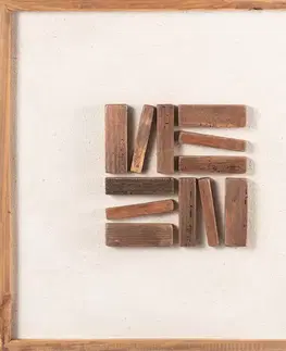Dekoria Nástenná dekorácia Esenia Wood 62x62cm, 62 x 5 x 62 cm