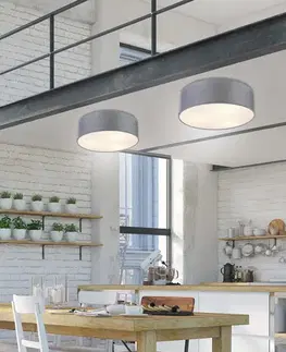 Okrúhla stropná lampa svetlosivá 3x40W E27 40cm Kioto
