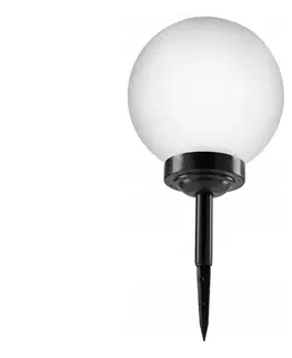 SmartLED LED solárna lampa LED/1,2V 6500K 200 mAh pr. 25 cm IP44 biela/čierna 7235