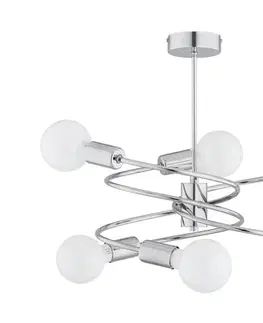  Luster na tyči DISCO 6xE27/60W/230V lesklý chróm 63234