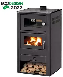Oceľové kachle MILANO s vodným plášťom a pekárničkou 6,4 kW/17,6 kW