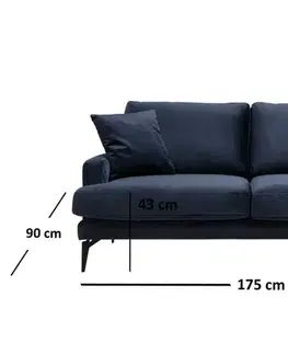 Dvojmiestna pohovka Papira 2 Seater - Navy Blue