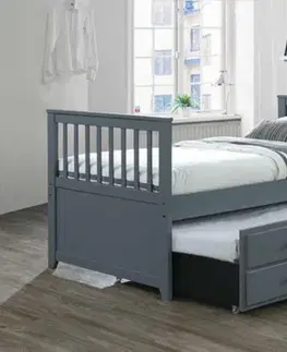 Posteľ s prístelkou a úložným priestorom AUSTIN NEW biela Tempo Kondelas prístelkou a úložným priestorom AUSTIN biela Tempo Kondela
