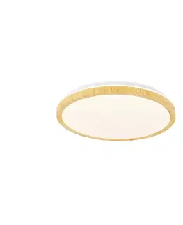 LED stropné svietidlo 18W biele + drevené 4000K Gandava
