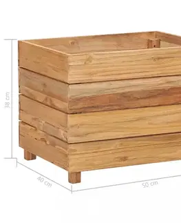 Záhradný kvetináč teakové drevo Dekorhome