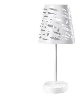 ONLI - Stolná lampa RICKY 1xE14/10W/230V 28 cm biela 4896/L