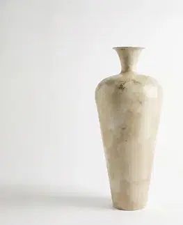 DELIFE Váza Marvella B27 x T27 x V64 cm kov alabaster zlatá ručne vyrobená