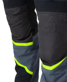 W-TEC Modock kalhoty čierno-modro-fluo žltá - S
