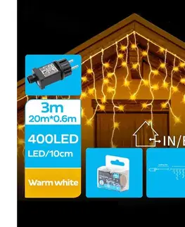 Brilagi - LED Vonkajší vianočný reťaz 400xLED/8 funkcií 23x0,6m IP44 teplá biela B10303ACDB
