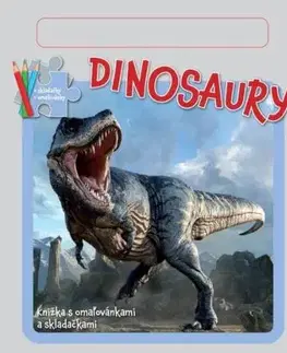 Dinosaury - Knižka s omaľovánkami a skladačkami