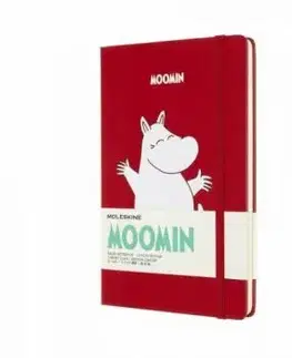Zápisník MOLESKINE Moomin linajkový červený L