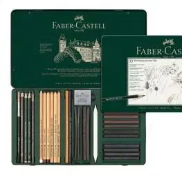 Grafitová Ceruzka Faber-Castell Pitt Monochrome plechová krabička 33 ks