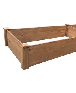 KONDELA Jelno drevený vyvýšený záhon hnedá