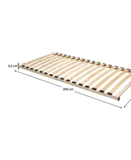 KONDELA Monna New lamelový rošt 80x200 cm brezové drevo / plast