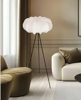 Stojacia lampa CAFEE’ s krémovým tienidlom latte 52 cm – škandinávsky štýl, stojaca lampa E27
