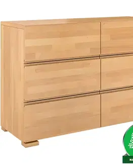 Komoda drevená buk 6s Skandica Vestre prírodná