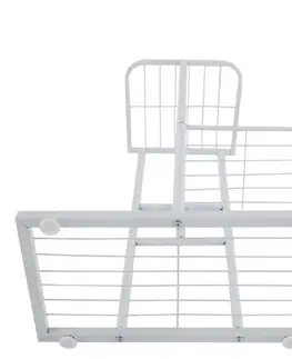 KONDELA Bamir Typ 5 kovový stojan na kvety biela