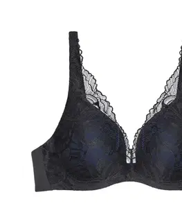 Podprsenka s kosticami Triumph Body Makeup Illusion Lace, Black denim