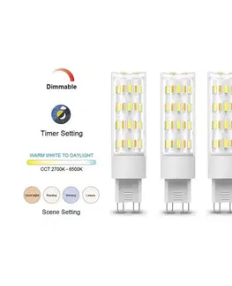  NEO LITE SMART sada 3x žárovka LED G9 4W CCT teplá až studená bílá, stmivátelná, Wi-Fi, TUYA 07763C