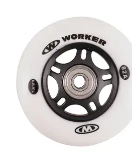 WORKER In-line 70mm a ložiska ABEC-5 chromeSet 4 ks