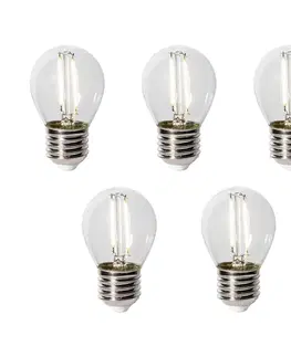 Sada 5 LED žiaroviek E27 P45 so súmrakovým senzorom 3W 250 lm 3000K
