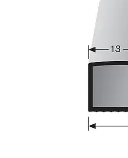 Ukončovací profil 13 mm pre krytiny od 9 do 10,5 mm (skrutkovací) | Küberit 012 Stříbro F4