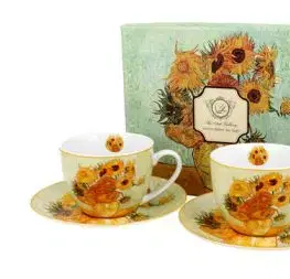 Sada dvoch šálok s podšálkou V. van Gogh - Sunflowers 280 ml