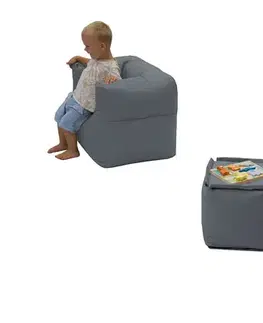 DEOKORK Záhradné detské textilné kreslo MODULTEX KIDS (sivá) bez náplne