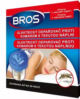 Odparovač BROS elektrický proti komárom tekutá náplň 46 ml
