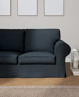 Dekoria Poťah na sedačku Ektorp (rozkladacia, pre 2 osoby) NOVÝ MODEL 2012, antracitová , Poťah na sedačku Ektorp rozkladacia pre 2 osoby NOVÝ MODEL, Manchester, 701-38